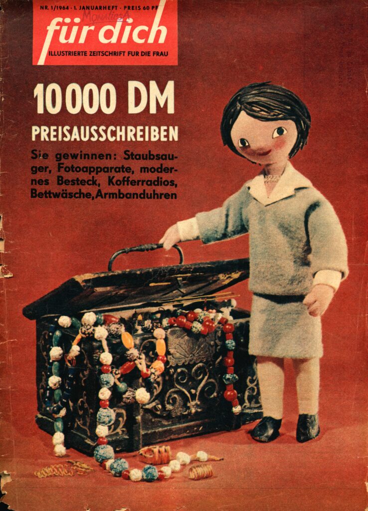 Zeitschriftencover mit Grafik und Titel „Für Dich 01/1964" / Rechte vorbehalten
